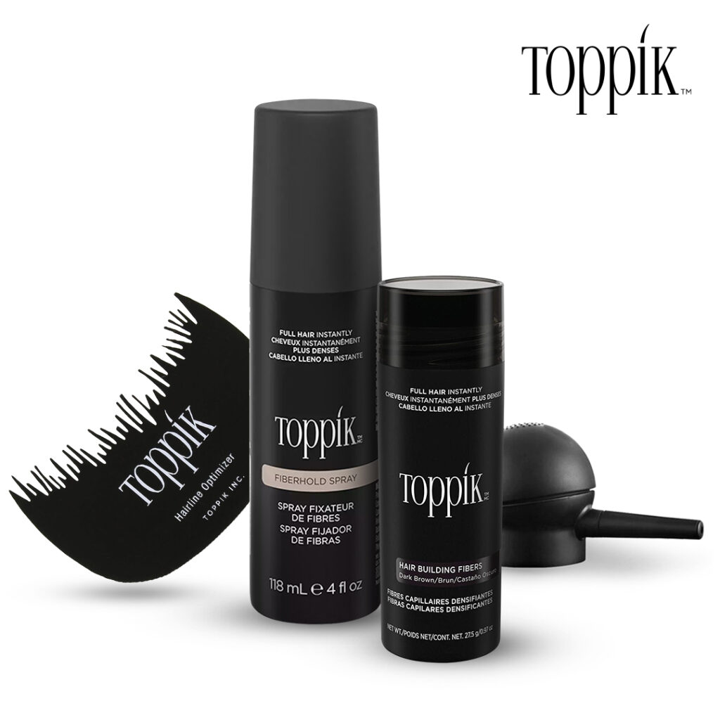 Toppik Full Set(ฺBlack) | ท็อปปิคผงไฟเบอร์เคราตินปิดผมบาง-พร้อมอุปกรณ์ ...